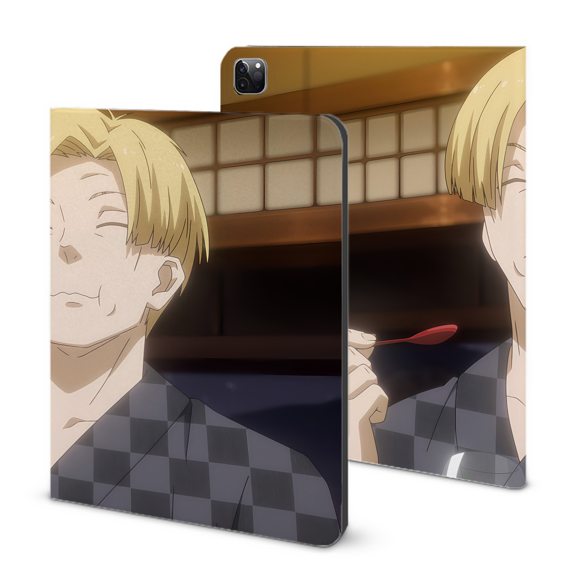 （画像用） 転スラ Regarding Reincarnated to Slime IPad ケース ブック型 PUレザー TPU 耐衝撃 軽量 薄型 ペン収納なし 全面保護 IPad 各モデル対応